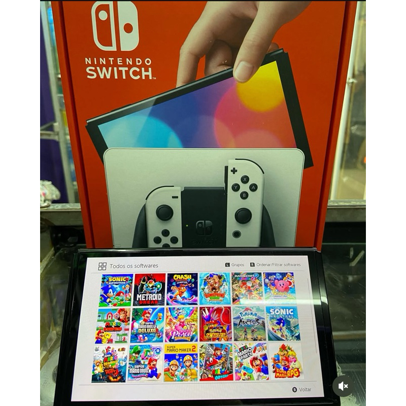 Nintendo Switch OLED Desblqueado+ Tinfoil+ Dualboot– Novo, Lacrado