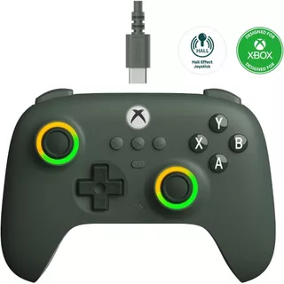 controle 8Bitdo Ultimate C Com Fio Xbox Series e PC Joysticks de Efeito Hall, Iluminação RGB