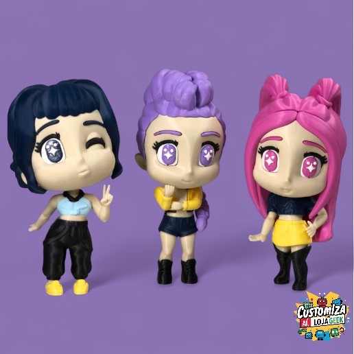 Bonecas Huntrix Guerreiras do K-pop - Impressão 3D