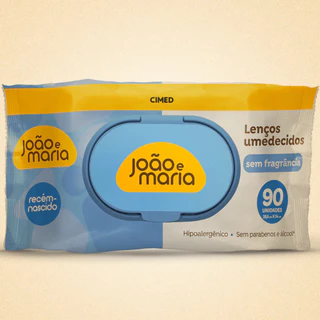 Kit 3 Lenços Umedecidos Bebê João e Maria Sem Fragrância 90un Hipoalergênico em Oferta na Shopee