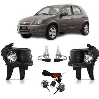 Kit Par Farol De Milha Auxiliar Celta Prisma 2007 A 2015