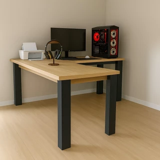 Mesa Gamer 1,10x1,10 Em L Multiuso Organizadora