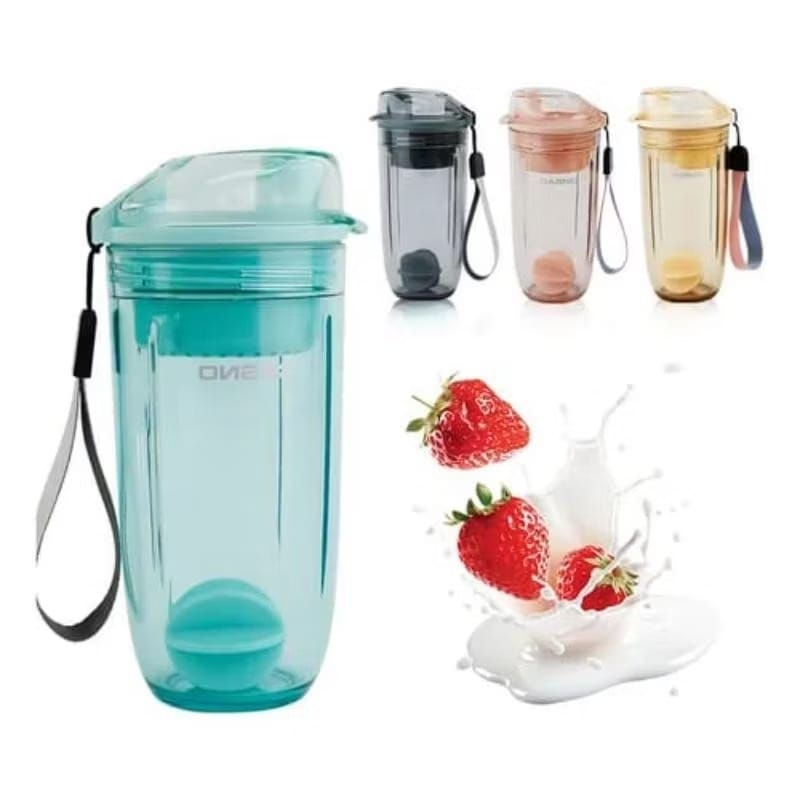 Kit 2 Coqueteleira Shakeira Academia com Tampa Whey Com Agitador Treino ...