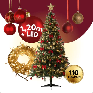 Árvore Natal 1,50 / 1,20 Metros Zenx Medali + Pisca Brinde