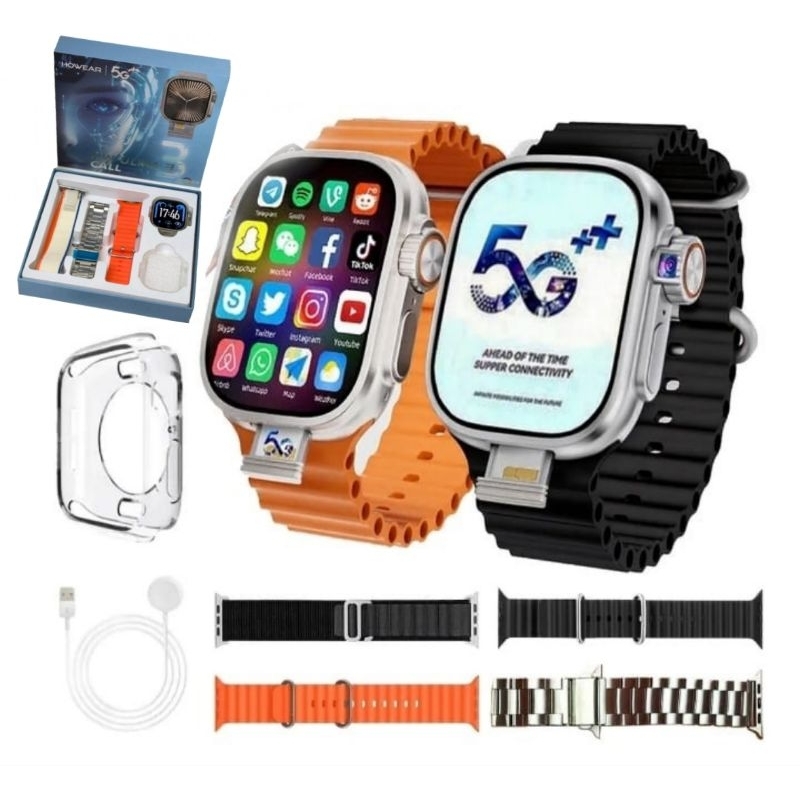 Relógio Smartwatch com câmera Giratória tela Amoled 64GBmemória 5G GPS ...