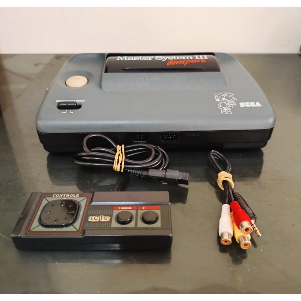 MASTER SYSTEM 3 COMPACT COM SONIC THE HEDGEHOG NA MEMÓRIA + 1 CONTROLE ...
