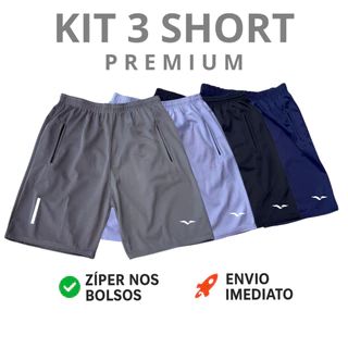 Bermuda Esportiva Com Refletivo Masculina Short Para Corridas e Academia