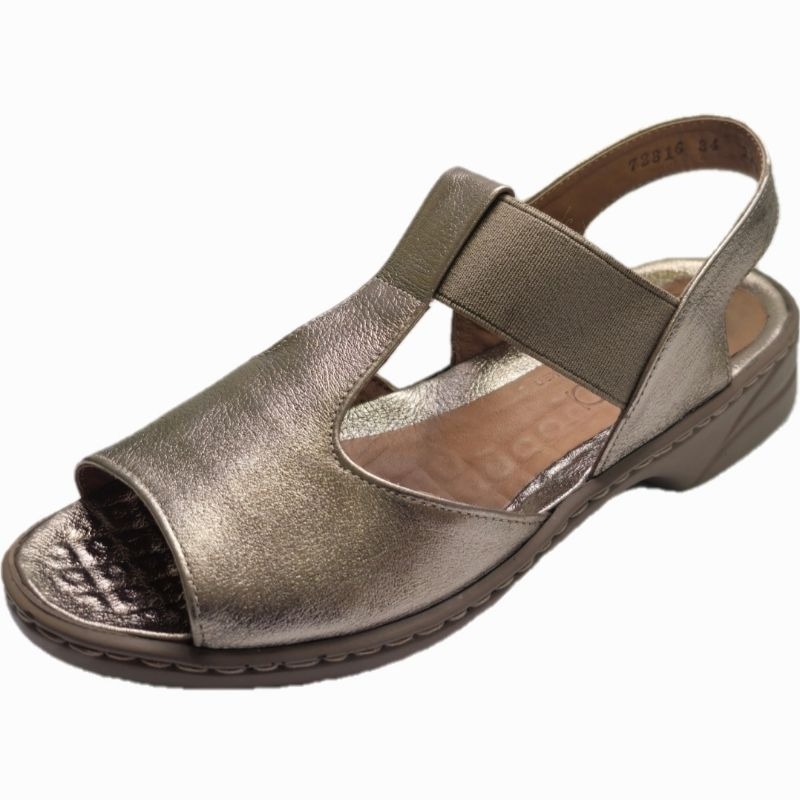あんこ Sandália Feminina de Couro Opananken Alexxa Conforto Taiga 72816