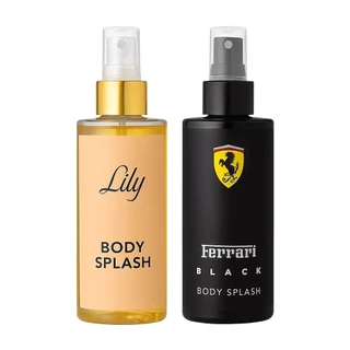 Kit 2 Body Splash Lily + Ferrari Black Unissex - 200ml