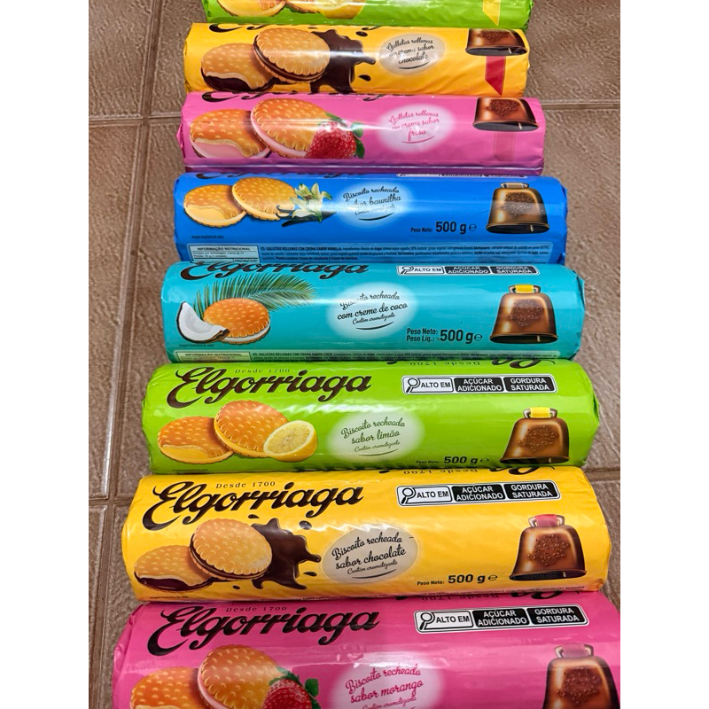 Biscoito Recheado Elgorriaga sabores 500g (espanha) | Shopee Brasil