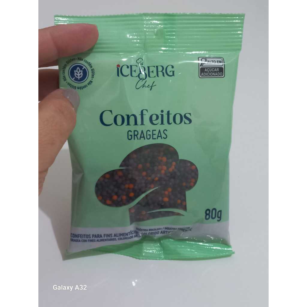 Confeitos Pérolas Coloridos Iceberg 80g p/ Doces Bolos Culin