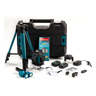 Nível Laser Verde 16 Linhas 3D/4D 360° Profissional com 2 Baterias Tripé e Maleta Completa JUMLEE