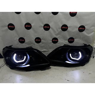 Par Farol VW Gol Voyage Saveiro G5 Projetor Bi-Led e Angel Eyes 2009 a 2012