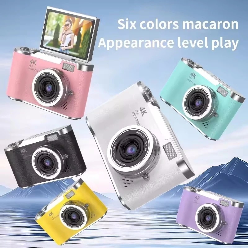⭐︎Toy⭐︎Digital 8mm Movie⭐︎camera Câmera de zoom digital CCD 8x Tela flip LED de alta definição de 2