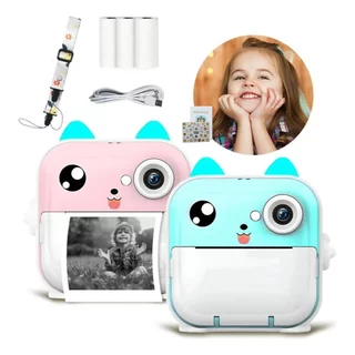 Câmera Infantil Instantânea Fotográfica Hd Jogo + Kit