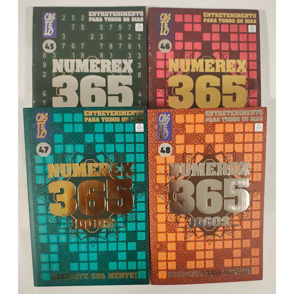 KIT NUMEREX COM 4 LIVROS DE 365 JOGOS | Shopee Brasil