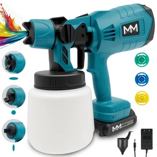 Pistola De Pintura Pulverizadora Elétrica Portátil 21v Com Bateria Para Paredes, Móveis, Jardins