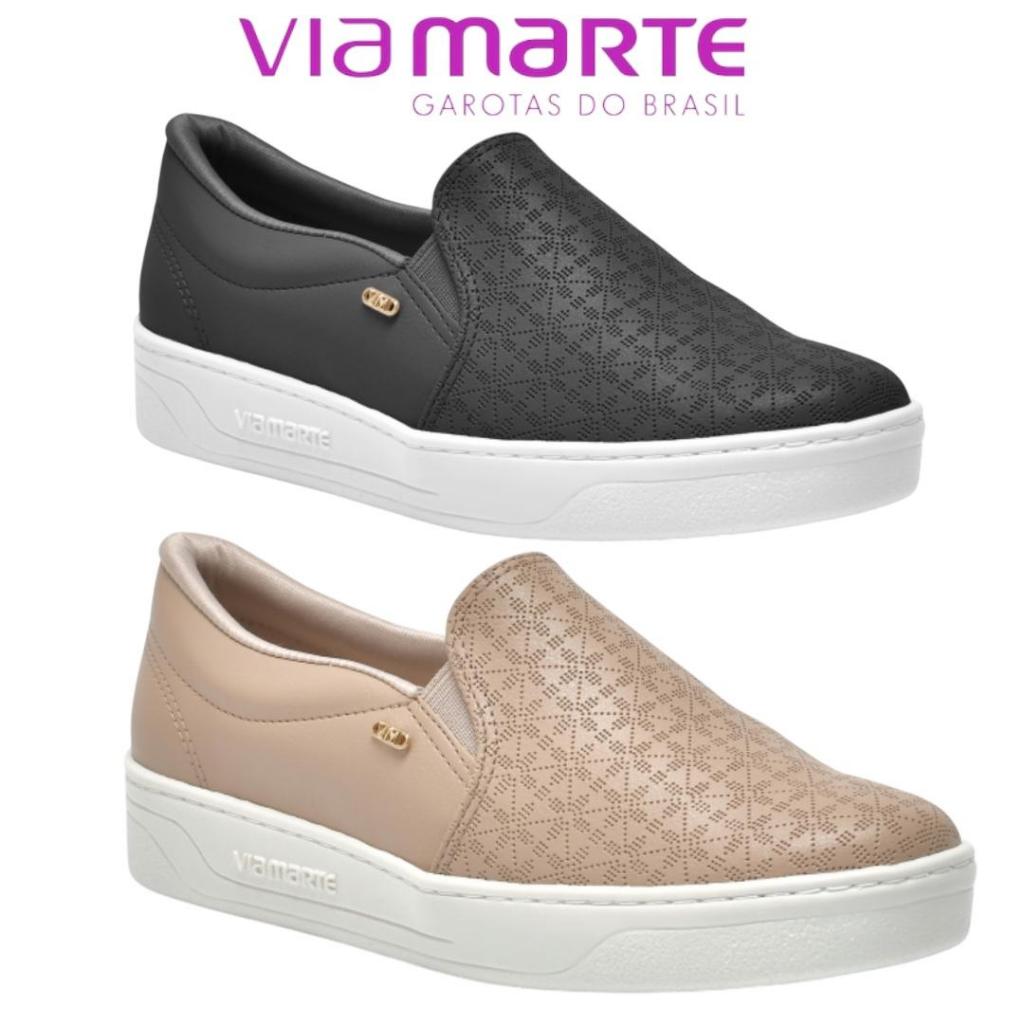 Tenis Feminino Via Marte Slip On Flatform | Shopee Brasil