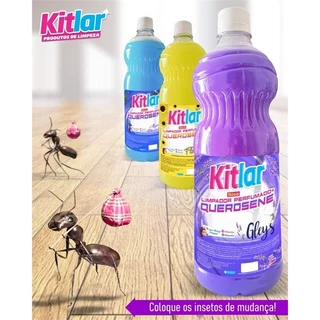 Limpador Perfumado Kit Lar Com Querosene 1 Litro Gleys, algas marinha e flowers em Oferta na Shopee