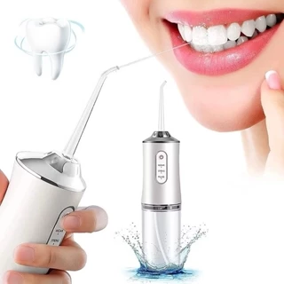 Irrigador Dental Oral Recarregavél 220ml Higiene Limpeza Bucal Portátil Limpador de Dente em Oferta na Shopee