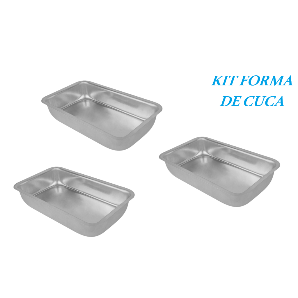 FORMA DE CUCA - KIT CONJUNTO 03 UNIDADES - PÃO CASEIRO, INGL