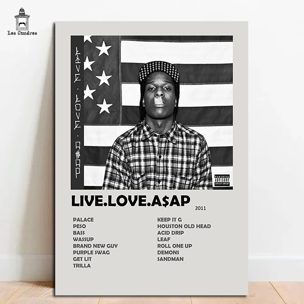 Quadro Placa Decorativa Asap Rocky At.Long.Last.Asap em MDF