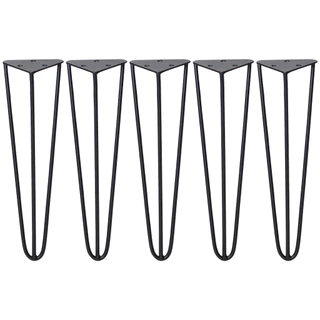 5 Pés De Móveis 40cm Hairpin Legs Pintura Eletrostática