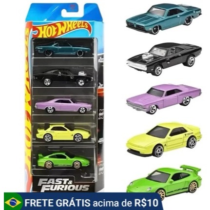 Hot Wheels - Pack 5 - Velozes e Furiosos 2025 - Fast and Furious