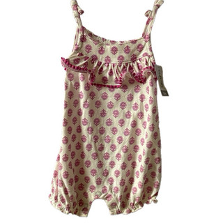 Macacão Bebê 12M Carter's Branco Floral Mandala Rosa Alça Amarração Romper Banho Sol Just One You em Oferta na Shopee
