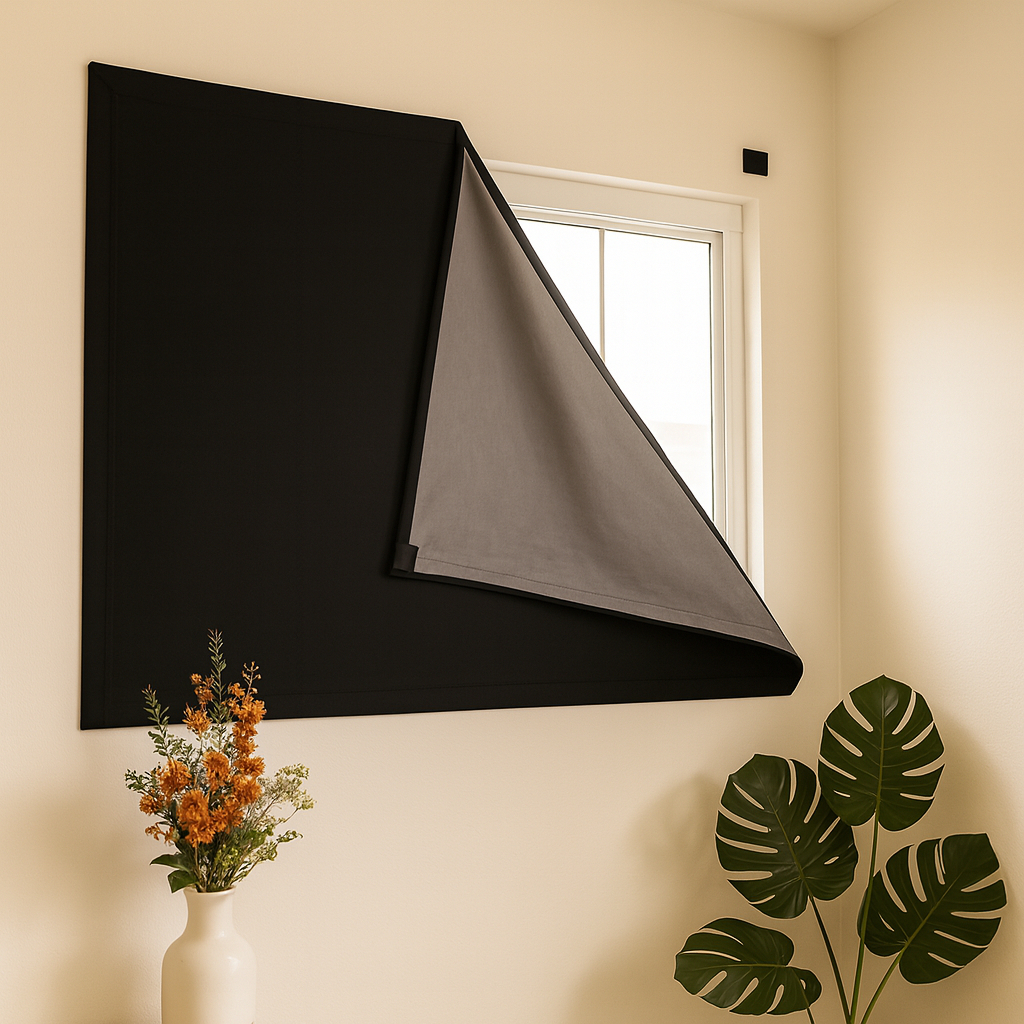 Cortina Painel Blackout com Velcro para Sala Quarto Cozinha Varias Cores