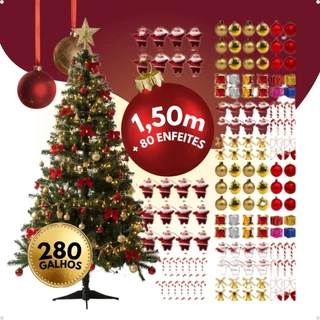 Árvore De Natal Luxo Zenx Medali 150cm E 120cm Verde Decorada Com Luzes Verde