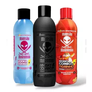 Kit com 3 Enérgetico Bebida Mansão Maromba Enérgetico 3 Unidades 1 Litro Mansão Explosão de sabores