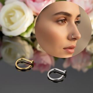 Piercing D Ring Argola Nariz Nostril, Septril, Rook, Conch Aço Cirurgico Argolinha Minimalista Anti Alérgico