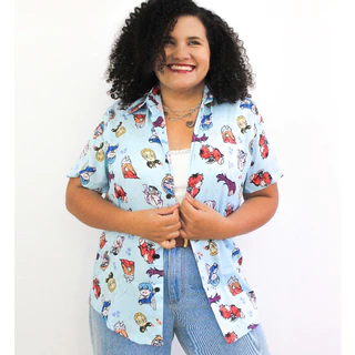 Camisa Anime Frieren Blusa Social Otaku Unissex