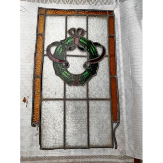 Antigo Raro Vitral Vitrail Vidro Colorido Original anos 30