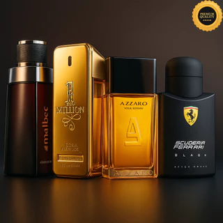 Kit 04 Perfumes Masculino Importado Alta Fixação Essência Concentradaa