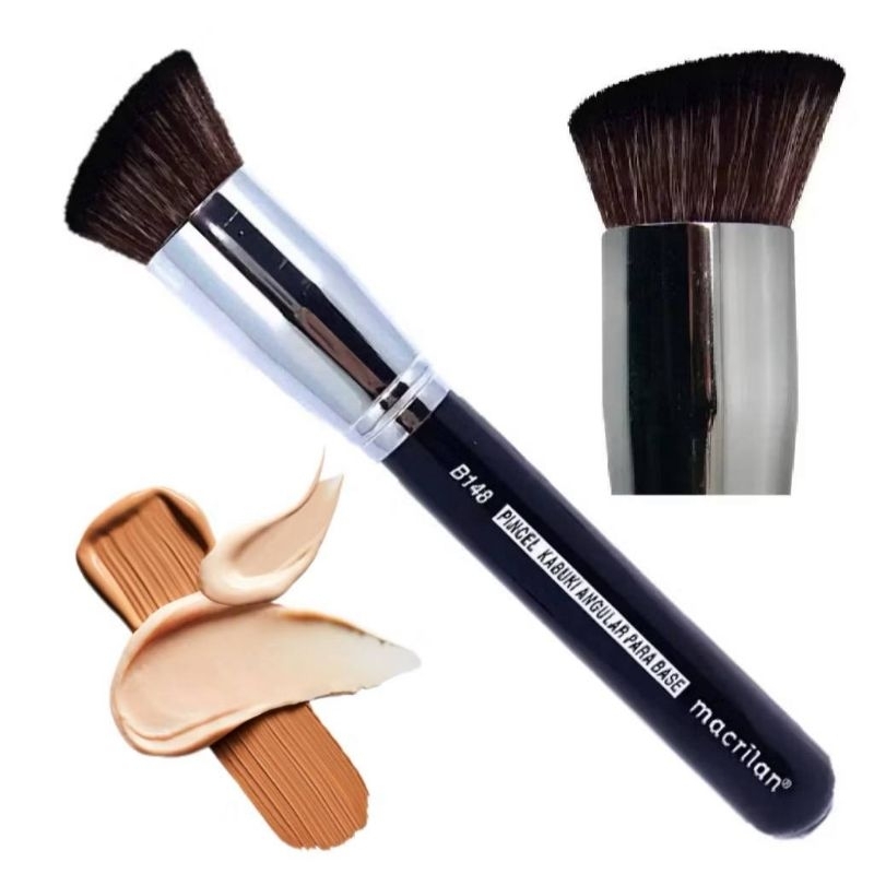 Pincel para Base profissional Kabuki Angular para Base Macrilan Linha B ...