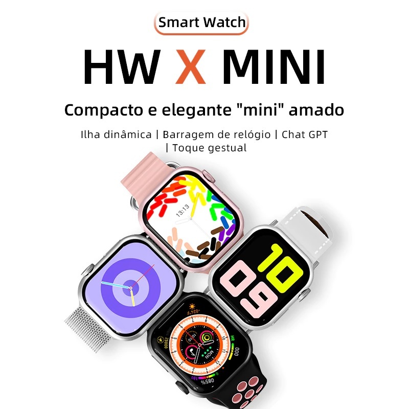 Smartwatch HW WATCH X Com 7 Pulseiras 46mm e HW X MINI 41mm