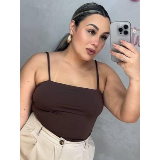 Top Plus Size Reforçado Cropped Verão de Alcinha xxg 48/54 gg 42