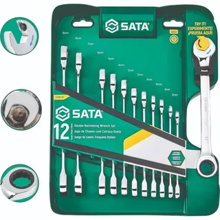 Jogo De Chave Combinada Catraca 8 A 19mm 12pc Speedy Sata em Oferta na Shopee