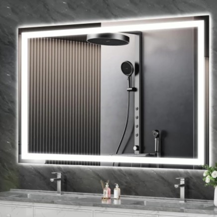 Espelho Retangular Jateado com Led multi medidas 60x40cm até 100x90cm