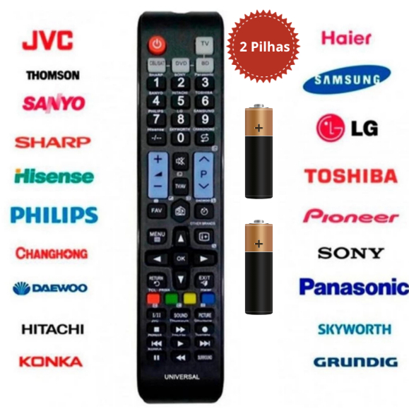 Controle (com pilha) Remoto UNIVERSAL TV LCD LE-7495