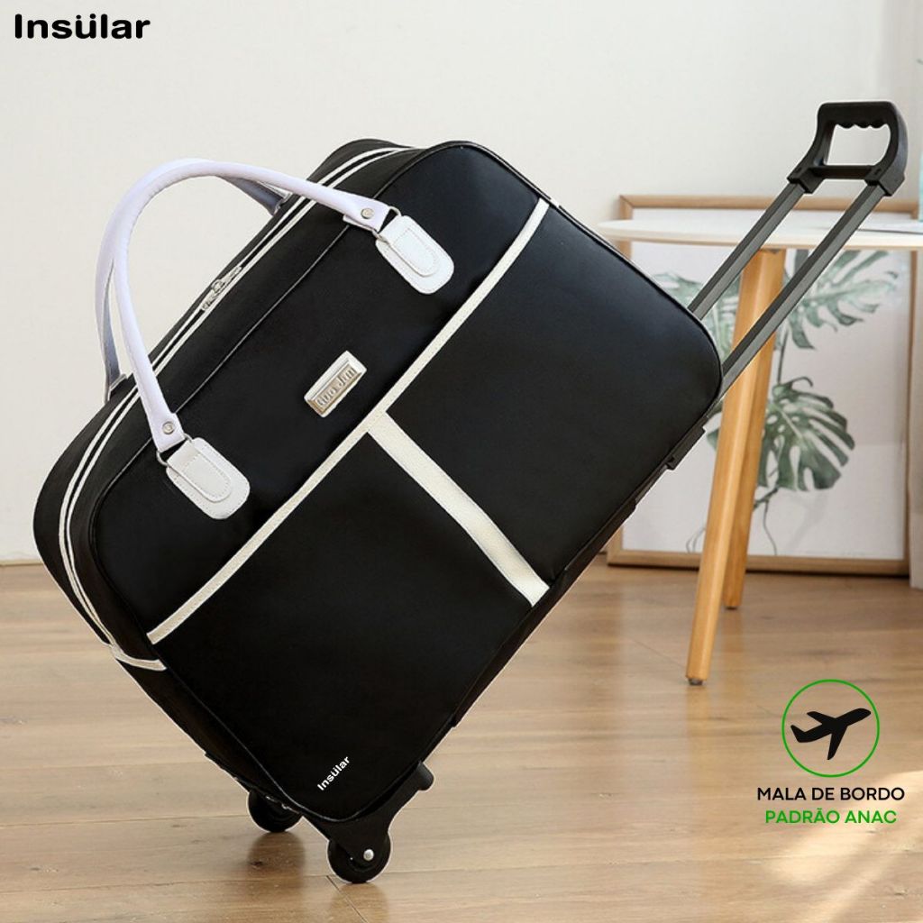 Bolsa de Mão Mala de Rodinhas de Bordo Viagem Avião Padrão Anac ...