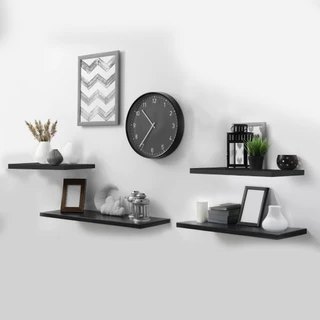 Kit 4 Prateleiras 25×10 Decorativo Suporte Resistente Quarto Sala Banheiro Cozinha em Oferta na Shopee