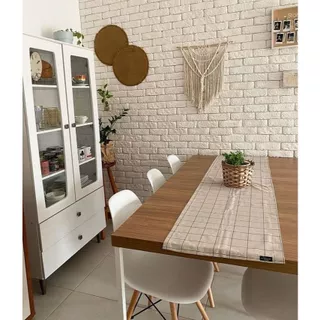 KIT C/ 36/72 TIJOLINHOS DE GESSO 3D PRONTO PARA INSTALAR - DECORAÇÃO - REFORMA SEM QUEBRA QUEBRA
