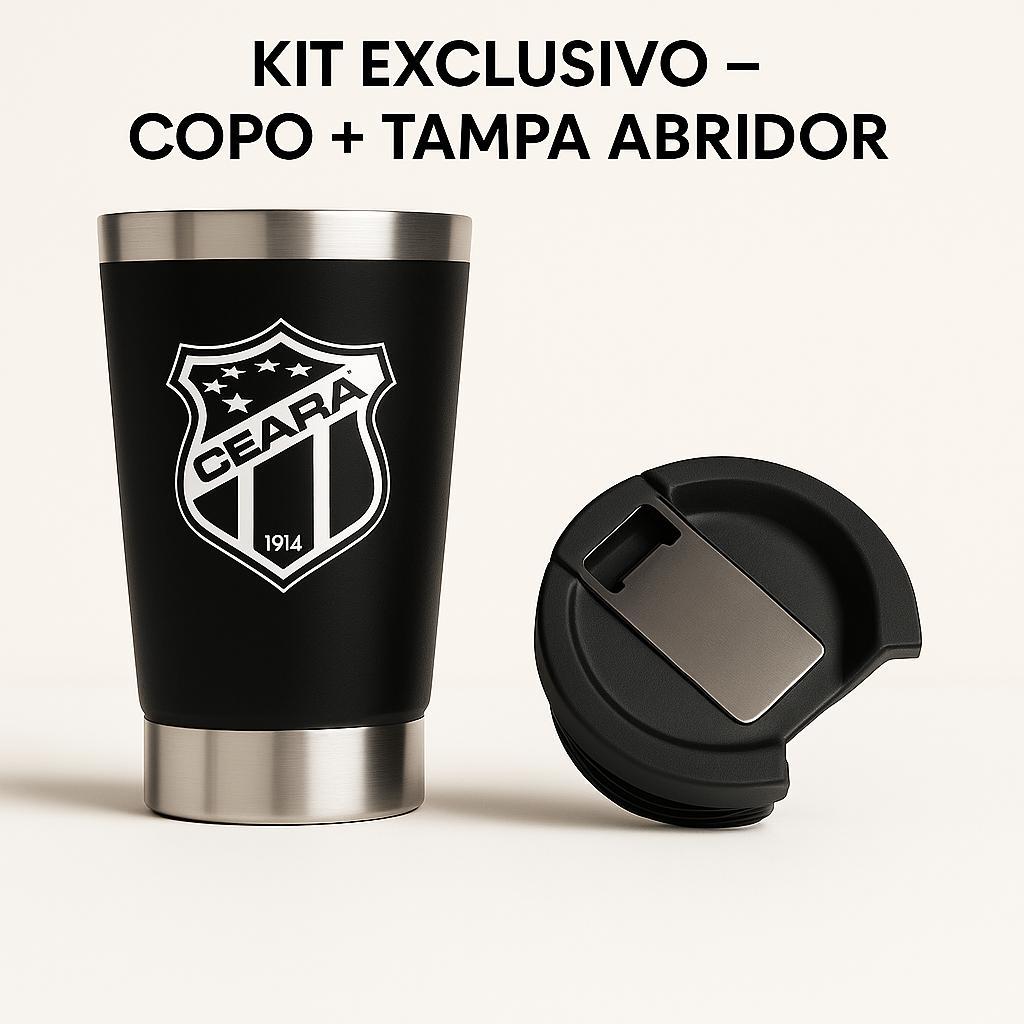 Copo Térmico Todos Personalizado com tampa e abridor 473ml Melhores timee