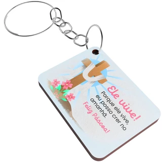 Lembrancinha Criativa Páscoa Posso Crer no Amanhã Chaveiro Em Mdf em Oferta na Shopee