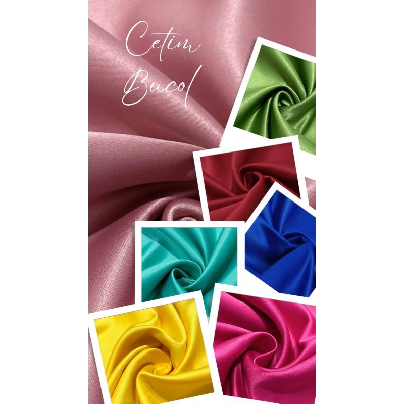 Tecido Cetim Bucol Várias cores para Vestidos de Noivas/Festa - 4,00 ...