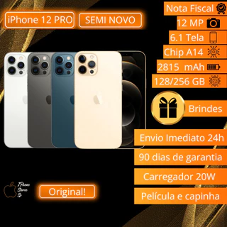Iphone 12 Pro 128GB/256GB 12x sem juros com Garantia Nota Fiscal em Oferta na Shopee