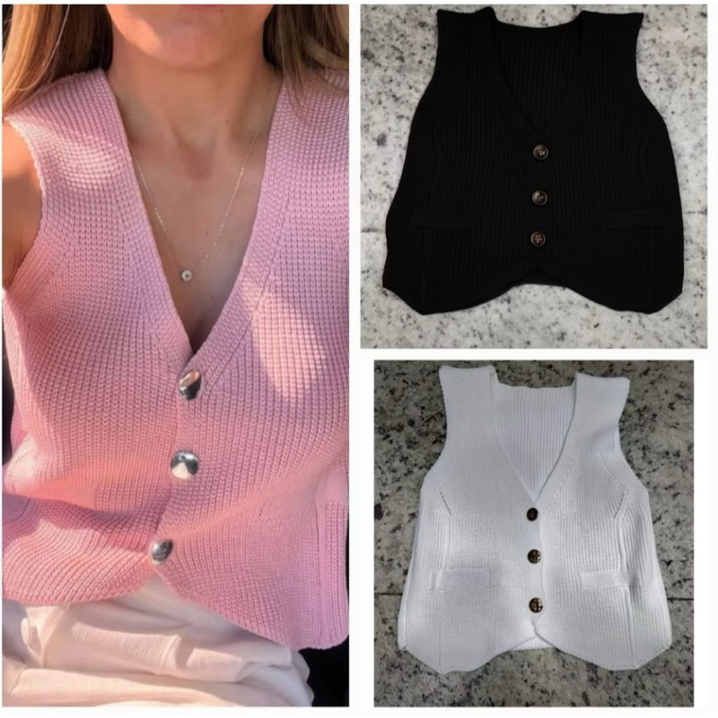 GETEMONTS “quel che resta” Pullover Vest sweater vest em Promoção na Shopee Brasil 2026